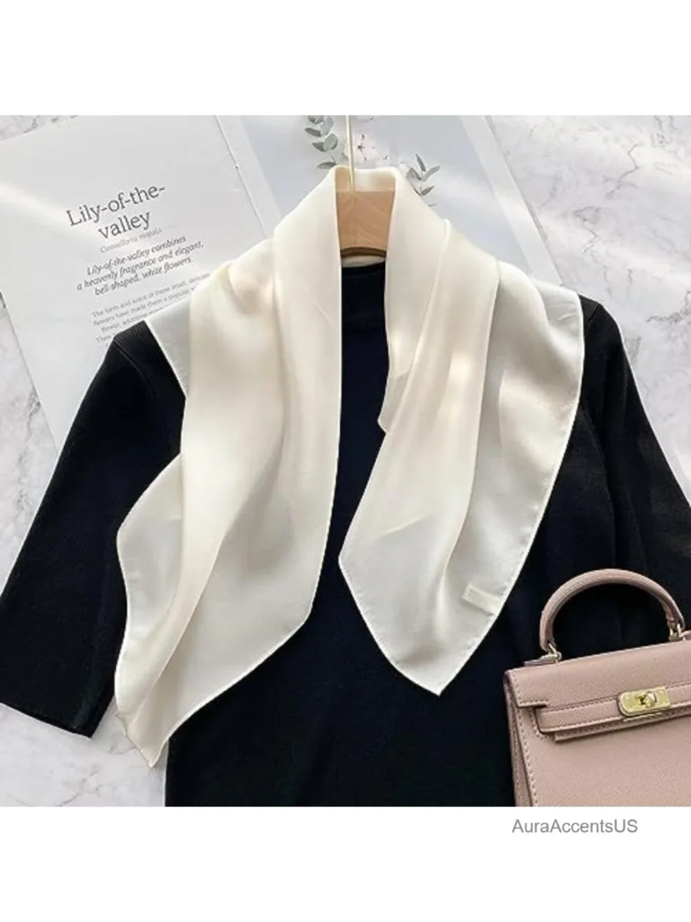 100% Pure Mulberry Silk Square Scarf 26